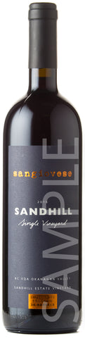 Sandhill Single Vineyard Sangiovese Small Lots Program Sandhill Estate Vineyard 2016