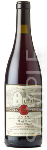 Hidden Bench 2016 Pinot Noir Rosomel Vineyard, Beamsville Bench, Niagara Peninsula, Ontario, Canada