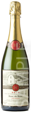 Hidden Bench 2013 Blanc de Blanc Zero Dosage, Beamsville Bench, Niagara Peninsula, Ontario, Canada