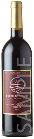 North 42 Degrees Estate Winery 2016 Cabernet Sauvignion Reserve , Lake Erie North Shore, Ontario, Canada